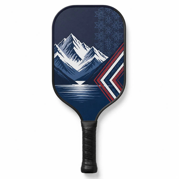 Cold Pressed Carbon Fiber Snow Mountain Pickleball Paddle For Indoor Outdoor Game